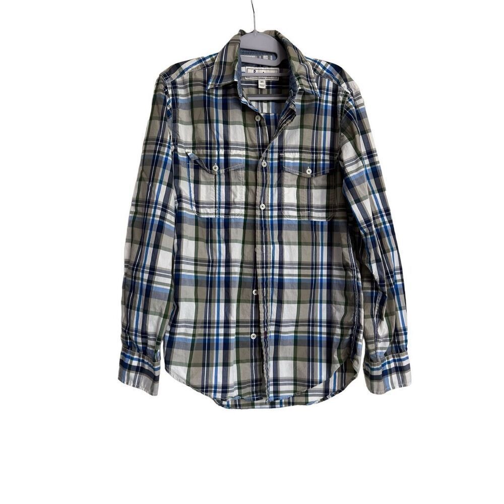 Boden London Mens Long Sleeve Plaid Button Up Shirt Multicolor Size XS Outdoors